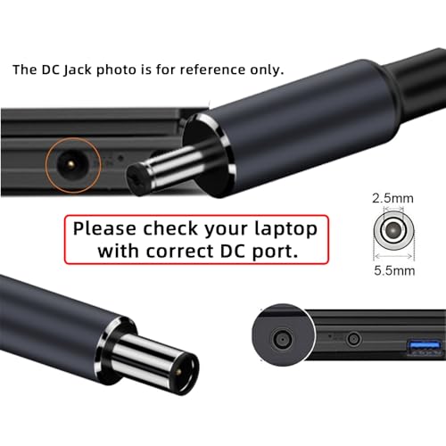 USB-C 100W 20V Input to DC 5.5 * 2.5mm PD Power 65W Output Charge Cable Support QC PD Type-C for Laptop (1.8m) - style: 5.5x2.5mm