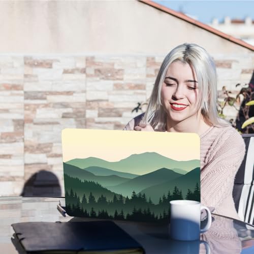 PLIGREAT Mountain Forest Laptop Decals Sticker Skin Cover, Laptop Stickers Skins Decal Fits 12" 13" 13.3" 14" 15" Laptops Universal Removable Vinyl Netbook PC Cover Decal - color: Mountain Forest