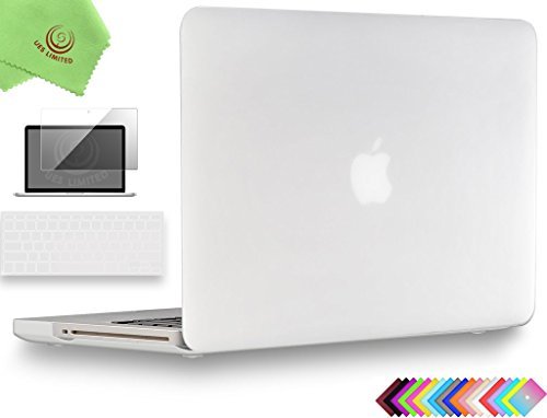 UESWILL 3in1 Smooth Matte Hard Shell Case Cover Compatible with MacBook Pro 13 inch with CD-ROM (Non-Retina) (Model A1278) + Keyboard Cover and Screen Protector + Microfibre Cleaning Cloth, Clear - color: Clear, size: MacBook Pro 13" (CD-ROM Drive)
