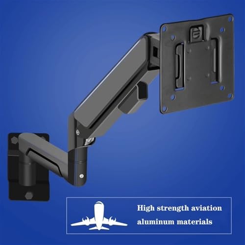 Monitor Stand Wall Mount Monitor Arm with Laptop Tray, Aluminum Gas Spring Full Motion Laptop Mount Arm,19.8 lbs Screens/ 10-17" Laptop Monitor Arm