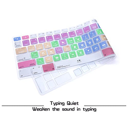 HRH for iMac G6 MB110LL/B MB110LL/A A1243 Keyboard with Numeric Keypad NumberPad Print: Pro CC Functional Shortcuts Hot Keys Design Silicone Keyboard Skin Cover [US/EU Layout] - color: Z-Pro CC