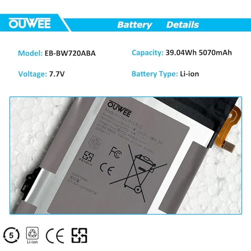 EB-BW720ABA EB-BW720ABE Laptop Battery Compatible with Samsung Chromebook 4 11.6" XE310XBA, 4+ 15.6" XE350XBA-K01US XE350XBA-K02US, Chrombook Plus V2 XE520QAB XE521QAB