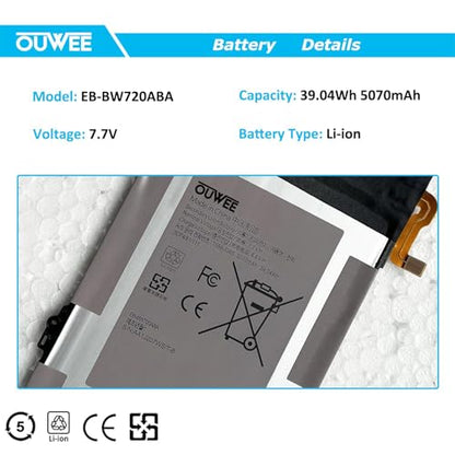 EB-BW720ABA EB-BW720ABE Laptop Battery Compatible with Samsung Chromebook 4 11.6" XE310XBA, 4+ 15.6" XE350XBA-K01US XE350XBA-K02US, Chrombook Plus V2 XE520QAB XE521QAB