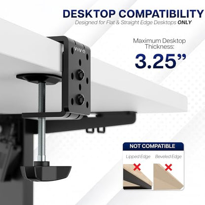 VIVO Heavy Duty Desk Clamp for Monitor Mount Desk Stand, No Scratch Universal Replacement C-clamp, Tabletop Surfaces up to 3.25 inches, Easy Install, Black, PT-SD-CP01A