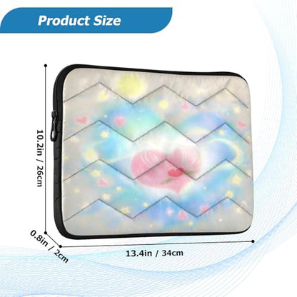 Dreamy Heart Stars 13” Quilted Laptop Sleeve Case Soft Notebook Protector Bag Computer Carrying Case - color: Dreamy Heart Stars, size: Medium