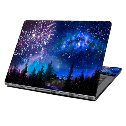 Laptop Skin Sticker Decal,12" 13" 13.3" 14" 15" 15.4" 15.6 inch Personalized Laptop Vinyl Skin Sticker Cover Art Decal Universal Protector Notebook PC Cover Case (Galaxy & Fireworks) - color: Galaxy & Fireworks