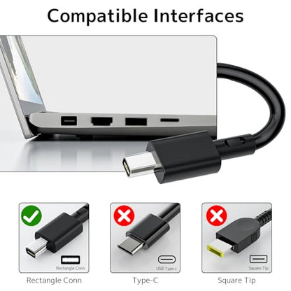 200W Laptop Charger for Asus ROG Flow Zephyrus TUF Gaming Power Supply Cord | Compatible with Asus ProArt H7606 PZ13 PX13, Zephyrus GA605 GU605, ADP-200JB K A20-200P1A, Rectangle Conn, 20V 10A AC Adapter