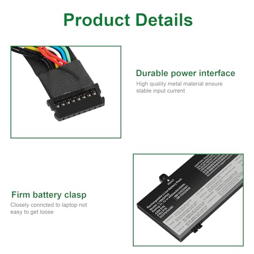 L19M3PD5 L19C3PD5 L19L3PD5 Laptop Battery Compatible with Lenovo Thinkpad E14 Gen 2 20T6 20TA/ E14 Gen 3 20Y7 20YD 20YE/ E15 Gen 2 20T8 20TD,SB10X02597 5B10X02600 L19D3PD5 L20C3PD4 L20D3PD4 L20L3PD4 - size: 11.5*2.91*0.24inch L19M3PD5