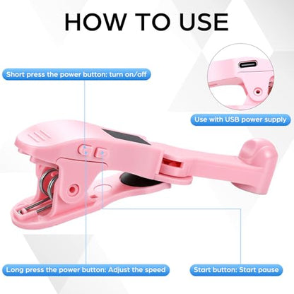 Sabary 1 Sets Auto Clicker for Smart Phone, Fast Screen Tapping Device Auto Tapper Continuous Click Simulation Finger for Game, Live Likes, Flash Deal, Reward Task, Plug and Play (Pink) - color: Pink