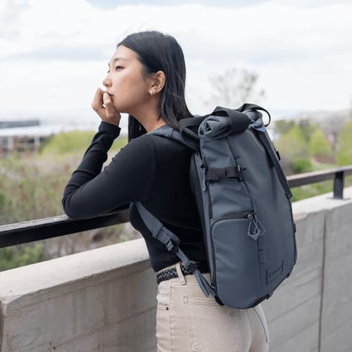 WANDRD PRVKE Rolltop 15L V4 Photography Bundle – Compact Travel Camera Backpack with Essential Camera Cube and Laptop Sleeve - color: Aegean Blue, size: 15L (Photography Bundle), style: Rolltop