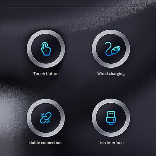 Pomya Wired Trackpad, Large 5.4 Inch High Precision Touchpad Mouse for Wins and macOS with Multi Gesture Control Tempered GlassSurface and Dual USB C Cables, for PC Laptop (White) - color: White