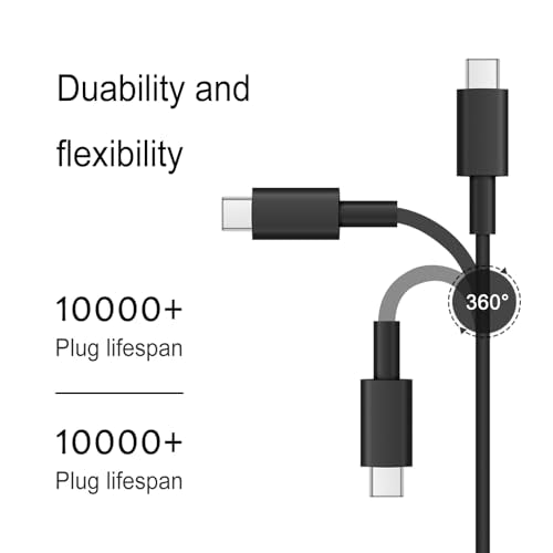 65W USB-C Charger for Dell, Compatible with Dell Latitude Inspiron Chromebook XPS 13 Computer Type C Laptop Power Adapter PD Fast Charging with USB C Cable