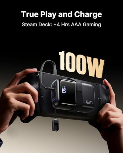 INIU Laptop Power Bank, Smallest 25000mAh 100W Fast Charging Battery Pack | USB C-Cable, Flight-Safe, Travel Essentials, Portable Charger for MacBook Pro, Dell, Steam Deck, iPhone etc, Metallic Coffee - color: Metallic Coffee