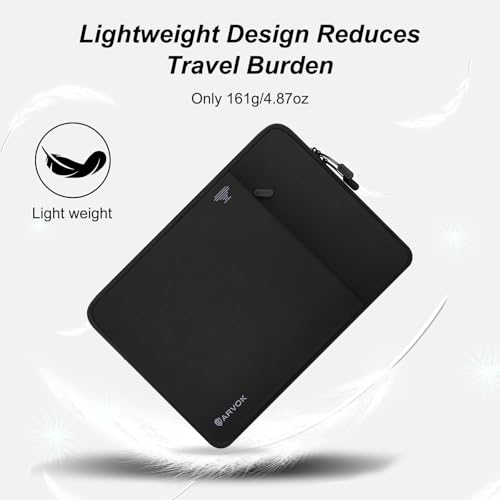 ARVOK 15 15.6 16 Inch Laptop Sleeve with Front Pocket, Shockproof 360 Protective Laptop Case Briefcase Handbag, Computer Carrying Bag Compatible with MacBook Air/Pro, Lenovo/HP/Dell/Asus/Acer, Black - size: 15inch