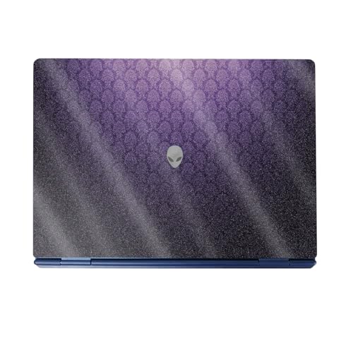 Glossy Glitter Laptop Skin Compatible with Alienware 16/16X Aurora (2025) - Antique Purple - Premium 3M Vinyl Protective Wrap Decal Cover - Easy to Apply | Crafted in The USA by MightySkins - color: Antique Purple, size: 16/16X Aurora (2025) Full Cover Sk