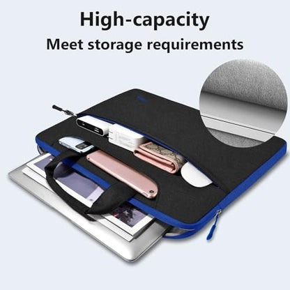 Hseok Laptop Shoulder Bag 15 15.6 16 Inch Briefcase,Compatible MacBook Pro/Neo 16",MacBook Air/Pro 15,XPS 15/16 and most 15.6-16 and Most 15-16 Notebooks,Spill-Resistant Handbag,Black & Blue - color: Black & Blue, size: 15-16 inch