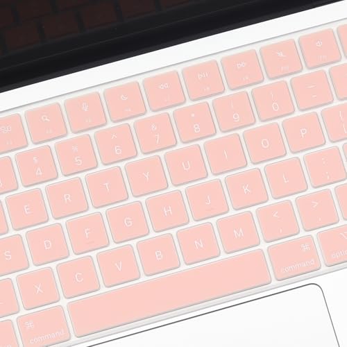 2 Pack Keyboard Cover for 2026 MacBook Neo 13" (Touch ID) & MacBook Pro 14"/16" M5-M1 Pro/Max, M5-M2 & MacBook Air 13"/15" M5-M1, Keyboard Protective Skin US Layout-Peachpink - color: Peachpink+TPU