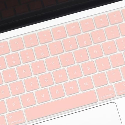 2 Pack Keyboard Cover for 2026 MacBook Neo 13" (Touch ID) & MacBook Pro 14"/16" M5-M1 Pro/Max, M5-M2 & MacBook Air 13"/15" M5-M1, Keyboard Protective Skin US Layout-Peachpink - color: Peachpink+TPU