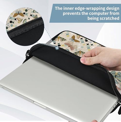 17 inch Laptop Shoulder Bag Carrying Case with Handle Fits 15.6/16/17/17.3/17.4 inch Laptop Notebook (Butterflies Wishes, 16-17.3 inch) - color: Butterflies Wishes