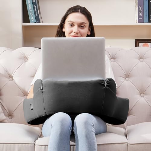 cooloo8 Lap Desk, Reading Pillow, Laptop Pillow for Lap, Portlands Portable Desk Pad for Bed, Couch, Car (Black)