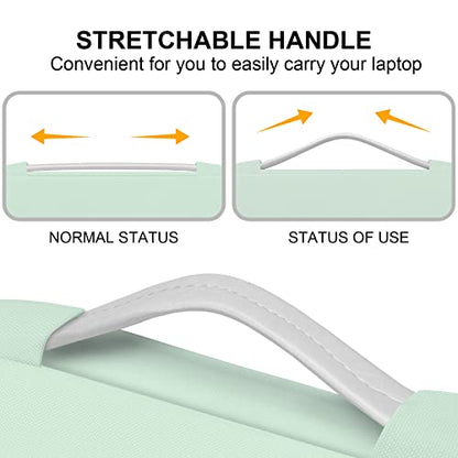 Lacdo 360° Protective Laptop Sleeve Case for 13 inch MacBook Air M5 A3449 (2026), M4 A3240 2025, M3 A3113 A2681 A2337 | 13" MacBook Neo A18 Pro A3404 (2026) | iPad Air/Pro 13 M5 Computer Bag, Green - color: Green, size: New MacBook Air/Neo/Pro 13 Inch