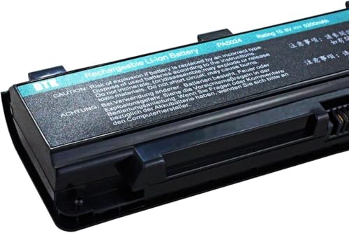 DTK PA5024U-1BRS Battery Replacement for Toshiba P/N PA5025U-1BRS PA5026U-1BRS PA5023U-1BRS PA5027U-1BRS PABAS260 PABAS261 PABAS259 PABAS262 PABAS263 Laptop Netbook Computer Satellite L850 10.8V