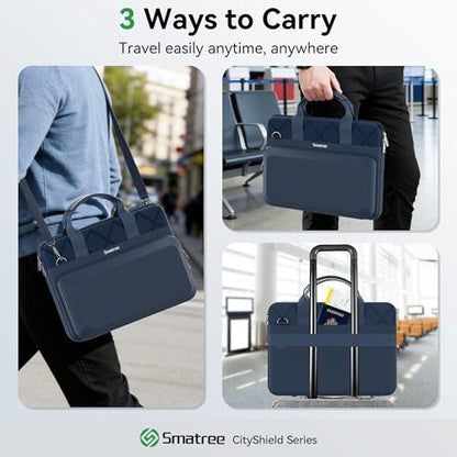 Smatree CityShield Laptop Shoulder Case for 14 inch Lenovo/Acer/Microsoft | for 14 inch Lenovo ThinkPad L14/L14 G2,Acer Nitro V 14/TravelMate P2 TMP214-54-788C/-41-G2-R5EB,Microsoft Surface,Blue(MC05)