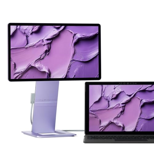 SOTSU FlipAction Touch 14" Premium Portable Monitor | FHD IPS 10-Point Touchscreen | 400 Nits | 100% sRGB | Pivoting Second Screen | USB-C & Mini HDMI | for Windows, Android & Samsung DeX - color: Lilac Luxe Touch