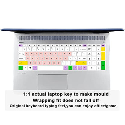 English Silicone Keyboard Cover for HP Envy x360 15.6''Series /2020 2019 Pavilion 15/Pavilion x360 15.6" Series/Envy 17 17.3" Series/Laptop 15t 17t 17-ca0011nr 17-by0040nr,Candy Pink - color: Z3-Candy Pink