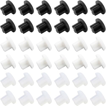CREATCABIN 30 Pcs 3.5mm Silicone Dust Plugs Caps Protector Anti-Dust Headphone Jack Dust Plugs Cover Universal Headphone Port Stopper Cap for Earphone Mobile Phone Laptop Desktop Computer White Black - style: 3.5mm3 Colors