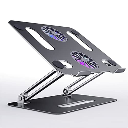 Foldable Laptop Cooling Stand Desk Fan Adjustable Base Aluminum for - color: E