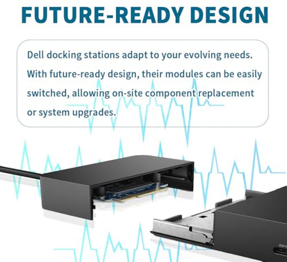 Dell WD19TB Thunderbolt Dock, 180W Dell Docking Station with HDMI/Dual DisplayPort, Dual Monitor Support, Bundle with HDMI/DP Cables (Renewed) - style: WD19TB-180W