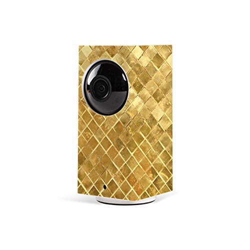 MightySkins Skin Compatible with Wyze Cam Pan - Gold Tiles | Protective, Durable, and Unique Vinyl Decal wrap Cover | Easy to Apply, Remove, and Change Styles | Made in The USA - color: Gold Tiles