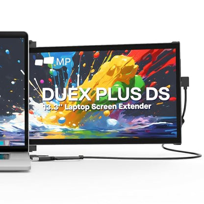 Mobile Pixels 2026 New 13.3" Portable Monitor, Full HD IPS 1080P Laptop Monitor Extender, USB C/HDMI Plug and Play, Suitable for 13-15" Laptop, Windows/Mac/Android/Switch Compatible (Duex Plus DS) - size: 13.3"Duex Plus DS