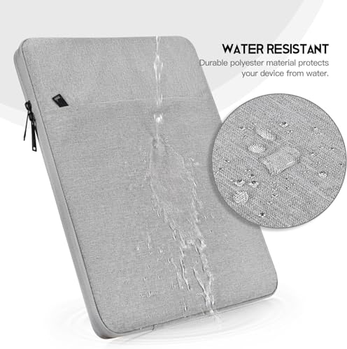 17 inch Laptop Sleeve Case for HP 17.3 Laptop, Pavilion 17, Envy 17, ASUS Vivobook 17, Acer Chromebook 17, Dell Inspiron 17, Lenovo IdeaPad 17, Water-Resistant 17.3 Computer Carrying Bag(Grey) - color: Grey, size: 17.3 inch