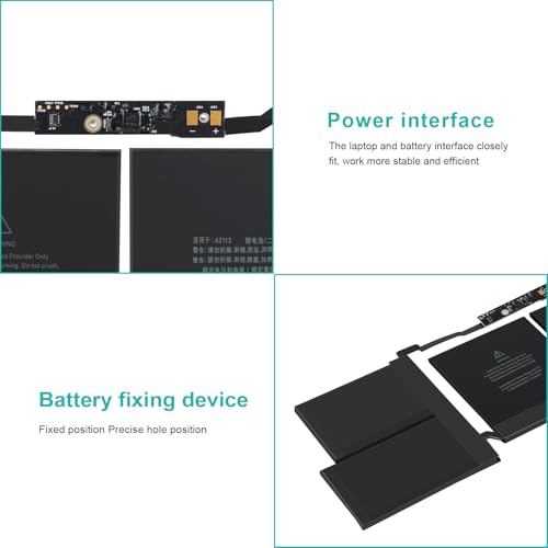 Futurebatt A2113 A2141 Battery Compatible with MacBook Pro 16-inch A2141，Release 2020 2019 EMS 3347 MVVJ2xx/A MVVK2xx/A MVVL2xx/A MVVM2xx/A - size: A2113 14.88 5.98 0.79in