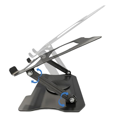 Ergonomic Adjustable Laptop Stand for Desk, Height Adjustable Riser with Ventilated Cooling, Foldable, Compatible with laptops ranging from 10-17.3 inches