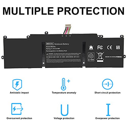 ME03 ME03XL Laptop Battery for HP Stream 11-D 13-C Series 13-c110nr 13-c010nr 13-c014tu 11-d010nr 11-d020nr 11-d010wm 11-d011wm Notebook 787521-005 787089-541 TPN-Q154 TPN-Q155 TPN-Q156 HSTNN-UB6M - size: 10.59*3.04*0.24inch