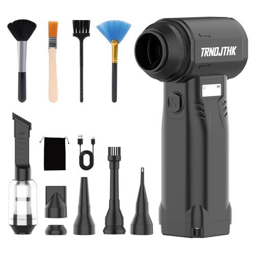 Cordless Compressed Air Duster, 10000mAh Rechargeable Electric Blower, 85m/s High-Speed Electronics Cleaner with Vacuum Kit for Keyboard, Computer, PC, Car Vent, Desk, Home