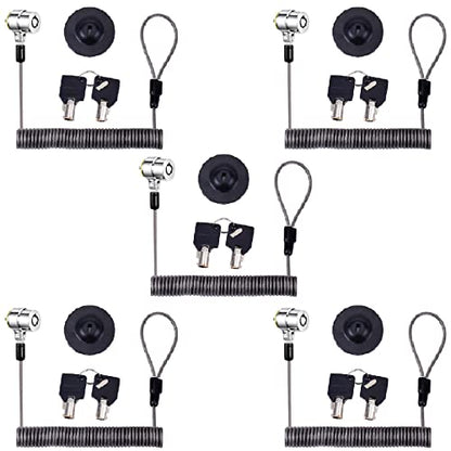 Laptop Cable Lock Hardware Security Cable Lock Anti Theft Retractable Lock for Tablet Laptop and All Other Notebooks and Tablets(5pack) - size: 5 Packs