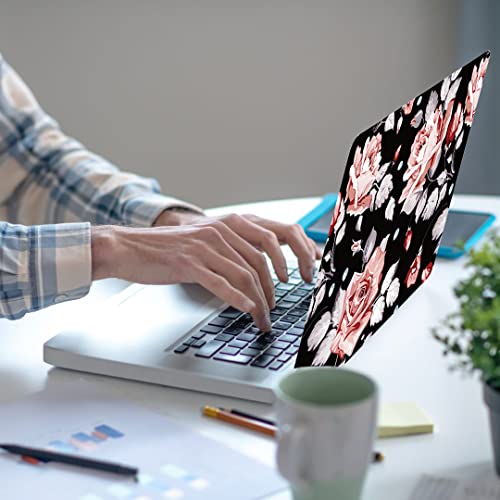 Laptop Skin Sticker,13.3 14 15 15.4 15.6 inch Laptop Skins,Universal Vinyl Decal,Dustproof Scratch Resistant Reusable Cover Protector with Free 2 Wrist Pads (Flower 2) - color: Flower 2