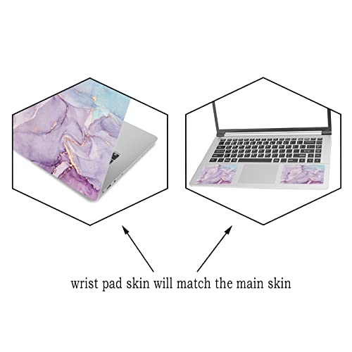 ArtSo Laptop Skin Sticker Decal, 12" 13" 13.3" 14" 15" 15.4" 15.6 inch Laptop Universal Netbook PC Notebook Vinyl Reusable Skin Sticker Cover Art Case Protector Personalized,Purple Blue Marble - color: Purple Blue Marble