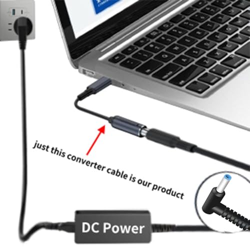 DC 4.5mm x 3.0mm Female Input to USB C PD Male Power Charging Cable,100W DC4506 to USB Type-C PD Output 5V/9V/20V Cable with PD Chip Inside, Charging for Phones, Tablets, TWS, Laptops with USB-c