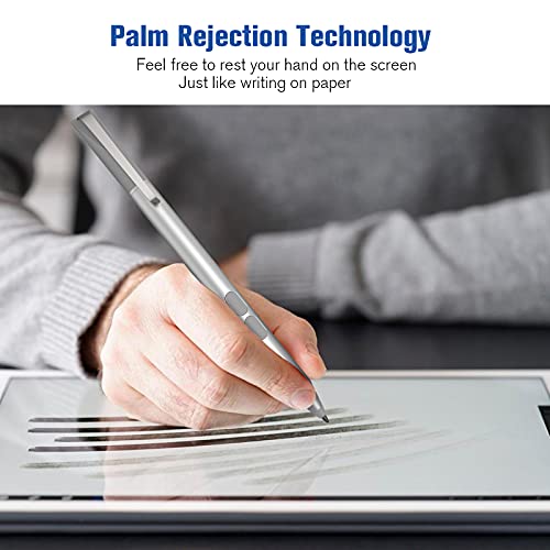 Stylus Pen for HP with 1024 Pressure Sensitivity & 2500hr Battery Life - Digital Pen for HP Omnibook/Envy x360/Spectre x360/Pavilion x360 - Windows 11/Chrome OS Palm Rejection Technology | MPP 1.51 Stylus Pen with Palm Rejection, 2500H Battery Digital Pen