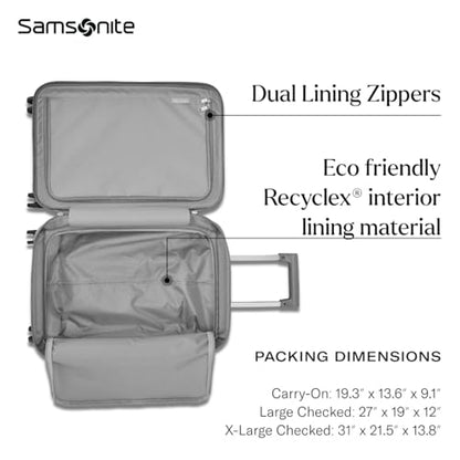 Samsonite UpLIFT Carry-On Hardside Luggage with Spinner Wheels - Airline-Approved, TSA Lock, Adjustable Handle System - Polycarbonate Hard Suitcase for Ultra Lightweight Travel - Silver Shimmy - color: Silver Shimmer, size: Carry-On Spinner