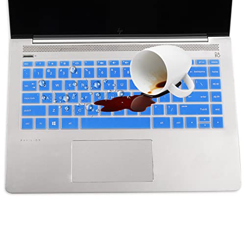 Keyboard Cover for HP Laptop 14/HP Pavilion 14-dq 14-cf/fq 14t-dq300/dq200 14-dq1039wm 14-dq0057nr 14-dq2053cl 14-dq5043cl 14-dq0052dx 14-dq1059wm 14-dq1035cl 14-dq2078wm dq0011dx dq0055dx dq0002dx - color: Blue