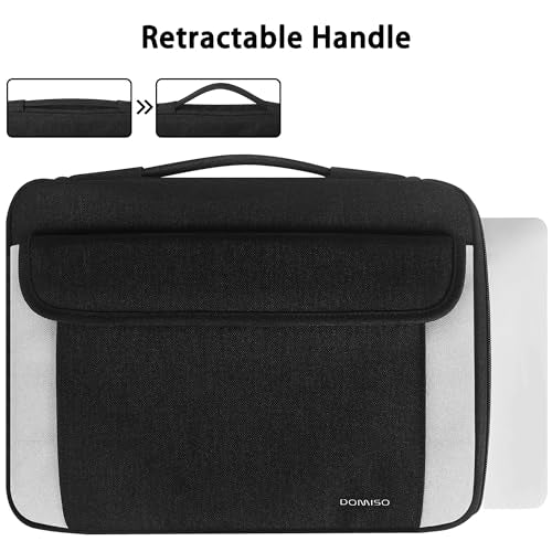DOMISO 14-15 Inch Laptop Sleeve Case, Water-resistant Shockproof Laptop Protective Case for MacBook Air 15,Dell XPS 15,Lenovo, HP, ASUS, Acer Laptop Notebook,Black - color: Black, size: 14-15 Inch