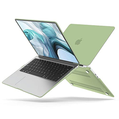 B BELK for MacBook Air 13 inch Case 2021-2018 M1 A2337 A2179 A1932 Touch ID | Matte Plastic Laptop Hard Shell for MacBook Air 13.3 inch Case with Keyboard Cover & Screen Protector, Avocado Green - color: Avocado Green