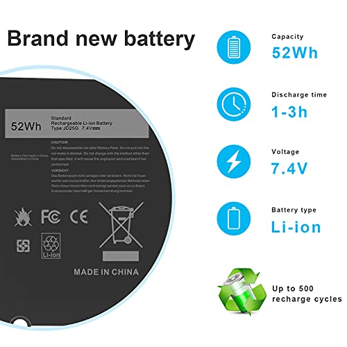 Futurebatt JD25G Battery Replacement for Dell XPS 13 9350 JHXPY JHXPY53 5K9CP 05K9CP 090V7W XPS13D-9343-1708 13D-9343-3708 13-9350-D1508G 13-9350-350 13-9350-D1608 13-9350 - size: JD25G 12.01 5.51 0.67in