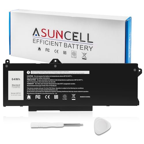 ASUNCELL GRT01 64Wh 4-Cell Laptop Battery Compatible with Dell Latitude 5421 5431 5521 5531 Precision 3470 3561 3571 3581 3591 Mobile Workstation Alienware m17 R5 AMD Gaming 00P3TJ 0P3TJ 0R05P0 05RGW - color: GRT01